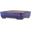 Rectangular blue bonsai pot by Yamafusa - 135 x 110 x 35 mm