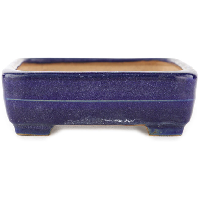 Vaso bonsai rettangolare blu di Yamafusa - 135 x 110 x 35 mm