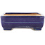 Maceta rectangular azul para bonsái de Yamafusa - 135 x 110 x 35 mm