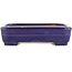 Rectangular blue bonsai pot by Yamafusa - 135 x 110 x 35 mm