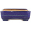 Rectangular blue bonsai pot by Yamafusa - 135 x 110 x 35 mm