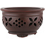 Pot à bonsaï rond non émaillé de Bigei - 121 x 121 x 75 mm