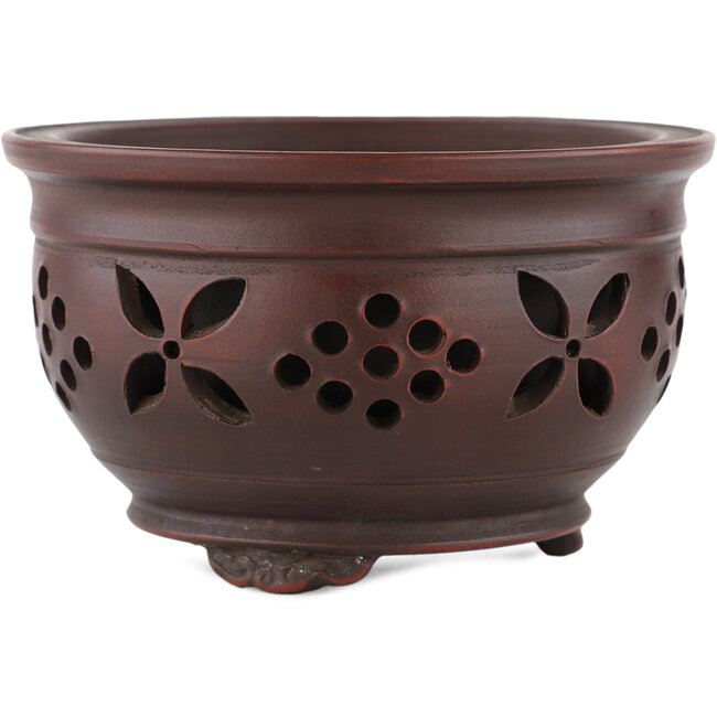 Pot à bonsaï rond non émaillé de Bigei - 121 x 121 x 75 mm