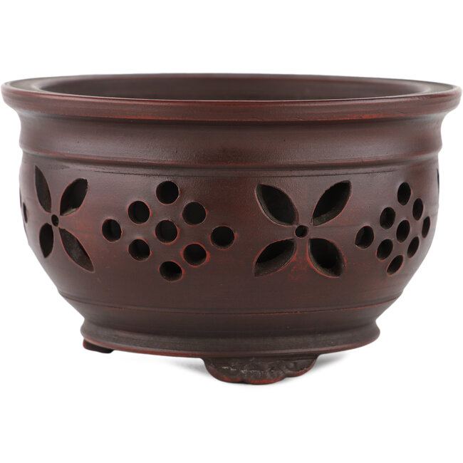 Pot à bonsaï rond non émaillé de Bigei - 121 x 121 x 75 mm