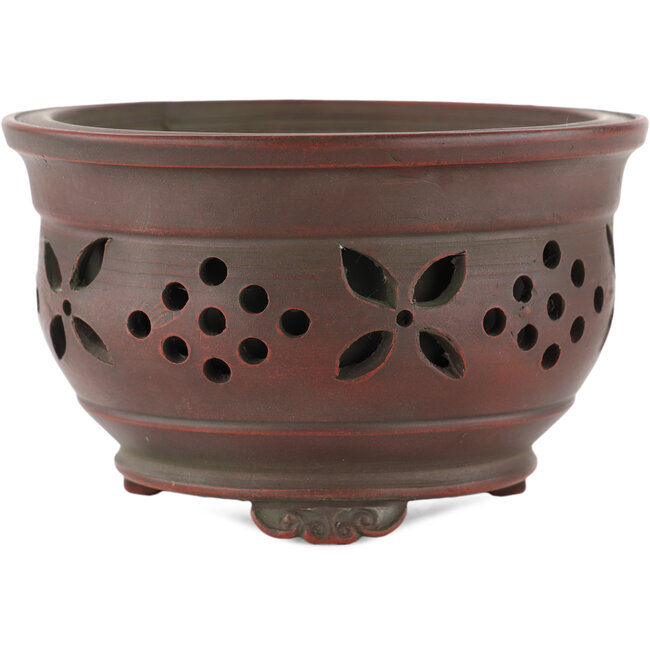Pot à bonsaï rond non émaillé de Bigei - 121 x 121 x 75 mm