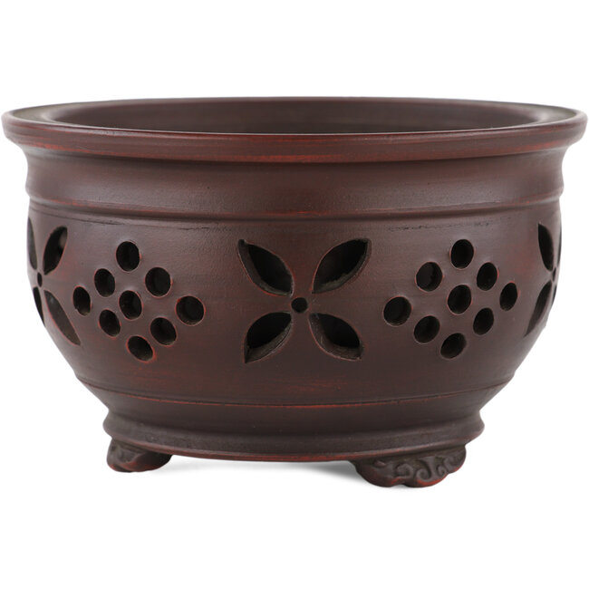 Vaso bonsai rotondo non smaltato di Bigei - 121 x 121 x 75 mm