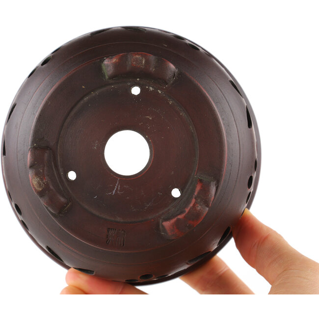 Pot à bonsaï rond non émaillé de Bigei - 121 x 121 x 75 mm