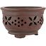 Pot à bonsaï rond non émaillé de Bigei - 121 x 121 x 75 mm