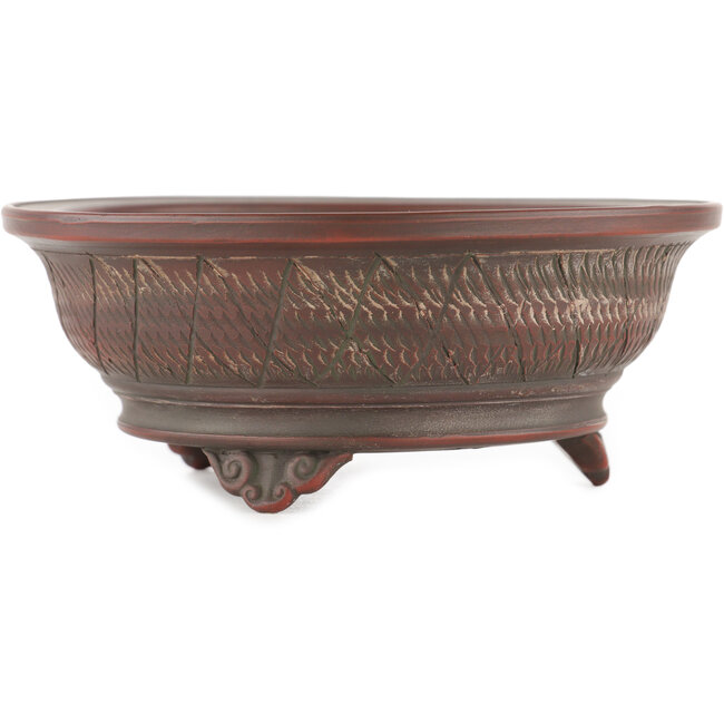 Vaso bonsai rotondo non smaltato di Bigei - 135 x 135 x 55 mm