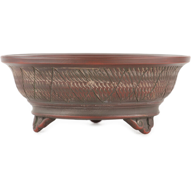 Pot à bonsaï rond non émaillé de Bigei - 135 x 135 x 55 mm