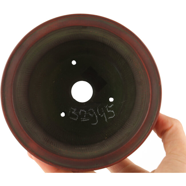 Maceta para bonsái redonda sin esmaltar de Bigei - 121 x 121 x 75 mm