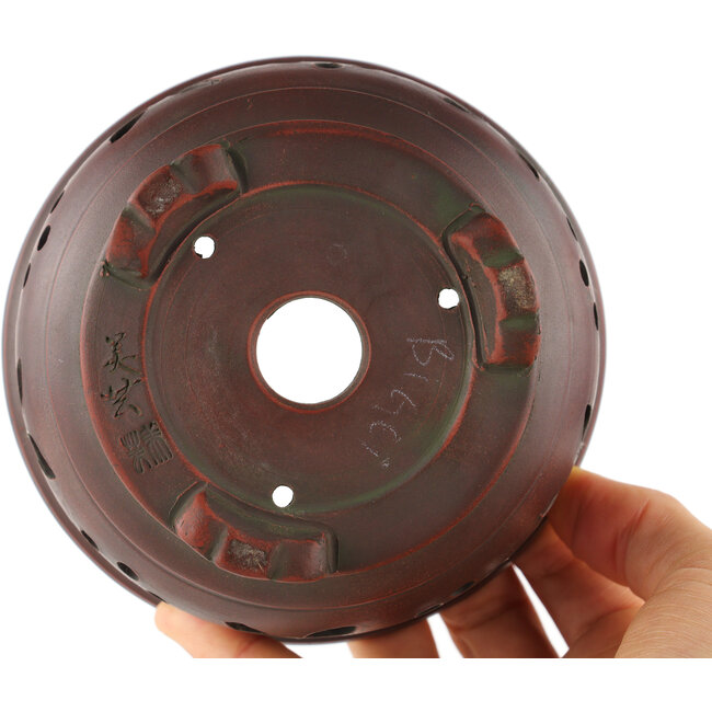 Pot à bonsaï rond non émaillé de Bigei - 121 x 121 x 75 mm