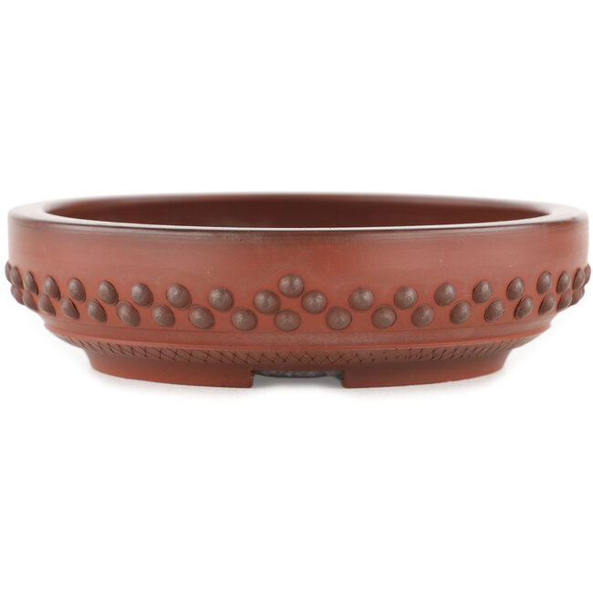 Pot à bonsaï rond non émaillé de Bigei - 120 x 120 x 35 mm