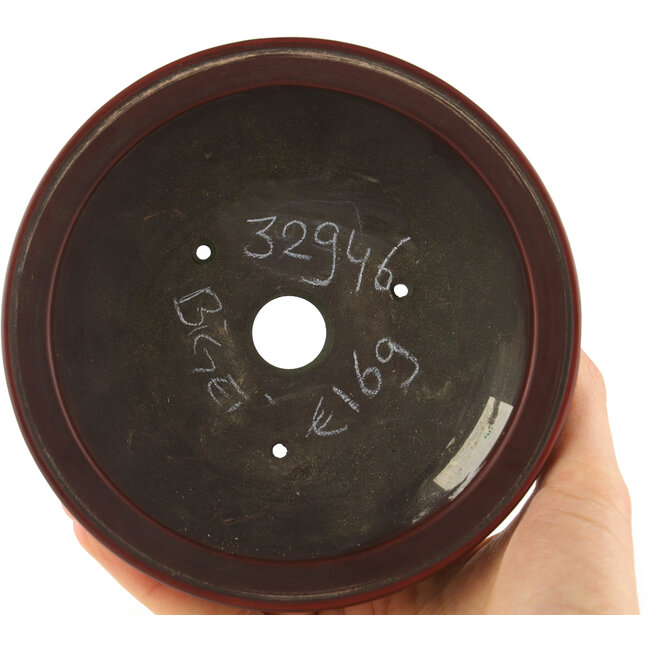 Pot à bonsaï rond non émaillé de Bigei - 135 x 135 x 55 mm