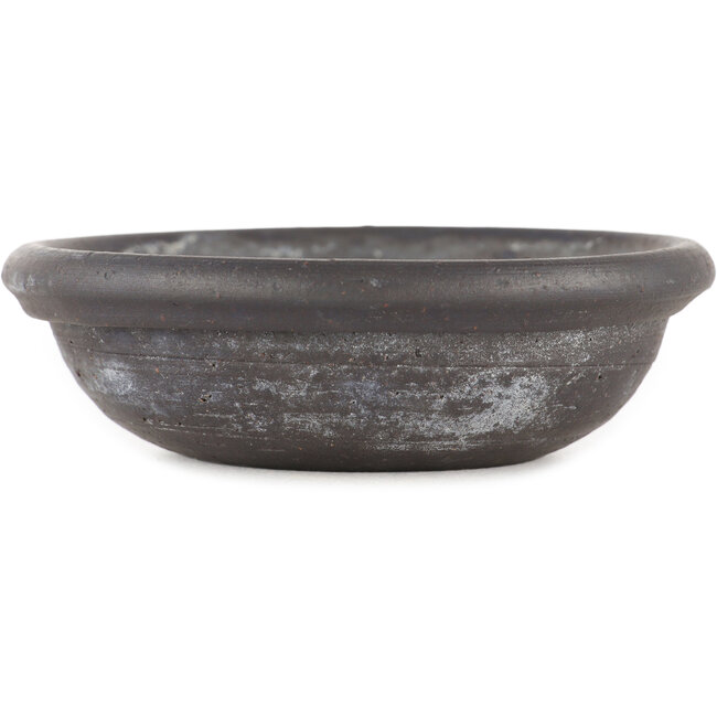 Ronde ongeglazuurde bonsaipot van Bigei - 110 x 110 x 30 mm