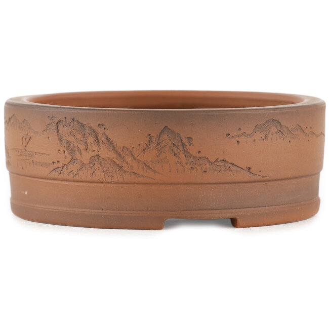 Pot à bonsaï rond non émaillé de Bigei - 90 x 90 x 32 mm