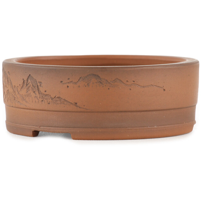 Pot à bonsaï rond non émaillé de Bigei - 90 x 90 x 32 mm