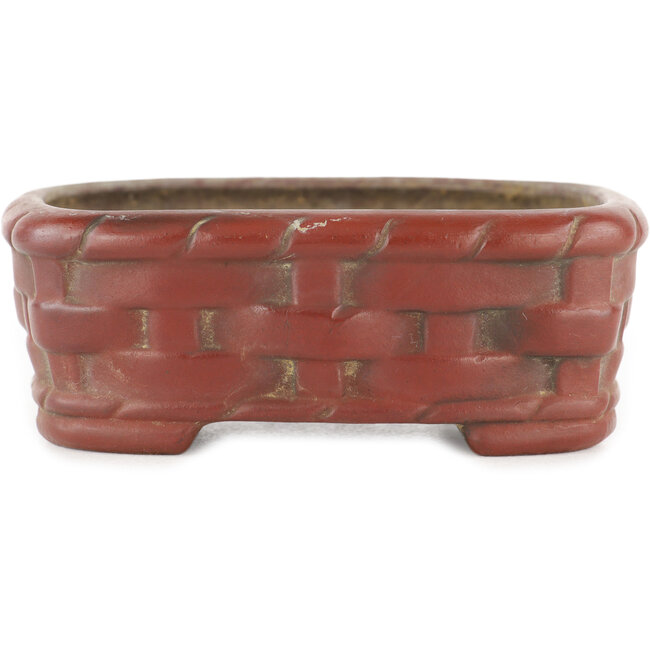 Rechthoekige ongeglazuurde bonsaipot van Bigei - 99 x 81 x 35 mm