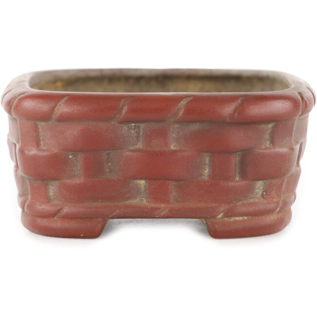 Maceta rectangular sin esmaltar para bonsái de Bigei - 99 x 81 x 35 mm