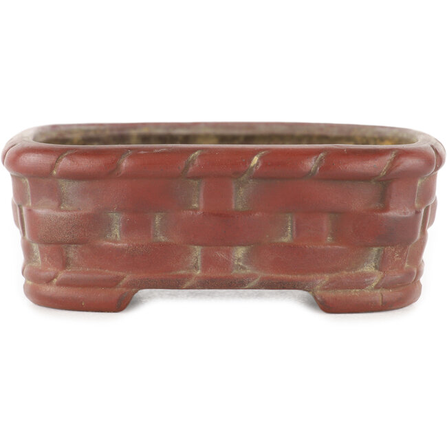 Pot à bonsaï rectangulaire non émaillé de Bigei - 99 x 81 x 35 mm