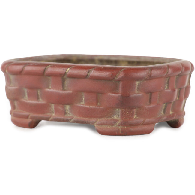 Vaso bonsai rettangolare non smaltato di Bigei - 99 x 81 x 35 mm