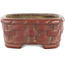 Maceta rectangular sin esmaltar para bonsái de Bigei - 99 x 81 x 35 mm
