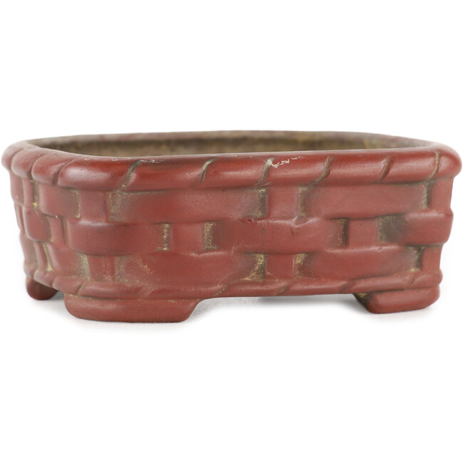 Maceta rectangular sin esmaltar para bonsái de Bigei - 99 x 81 x 35 mm