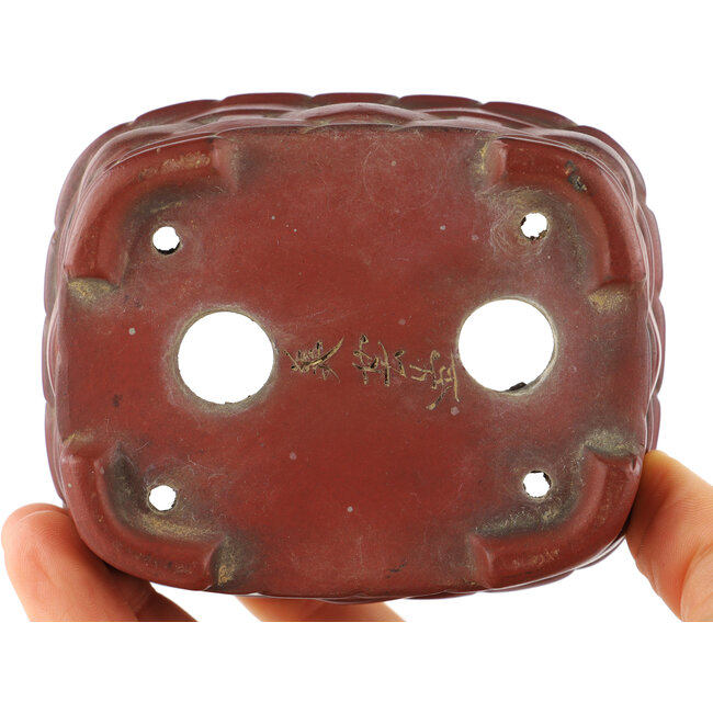 Vaso bonsai rettangolare non smaltato di Bigei - 99 x 81 x 35 mm