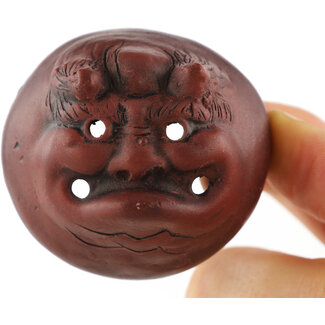 Bigei - Hirata Atsumi Maceta para bonsái redonda sin esmaltar de 50 mm de Bigei, Tokoname, Japón