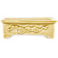 Maceta rectangular beige para bonsái de Tokoname - 115 x 75 x 37 mm
