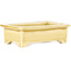 Maceta rectangular beige para bonsái de Tokoname - 115 x 75 x 37 mm