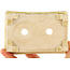 Maceta rectangular beige para bonsái de Tokoname - 115 x 75 x 37 mm