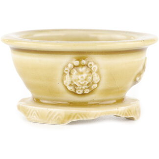 Other Tokoname 69 mm round beige  bonsai pot by Tokoname, Tokoname