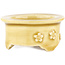 Pot à bonsaï rond beige de Tokoname - 75 x 75 x 28 mm