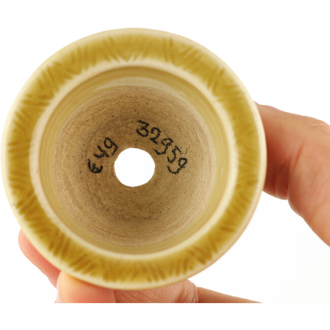 Vaso bonsai tondo beige di Tokoname - 54 x 54 x 32 mm