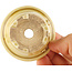 Maceta redonda beige para bonsái de Tokoname - 54 x 54 x 32 mm