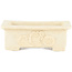 Maceta rectangular blanca para bonsái de Tokoname - 72 x 55 x 22 mm