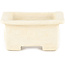 Maceta rectangular blanca para bonsái de Tokoname - 72 x 55 x 22 mm