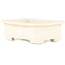 Maceta rectangular blanca para bonsái de Tokoname - 72 x 55 x 22 mm
