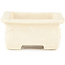 Maceta rectangular blanca para bonsái de Tokoname - 72 x 55 x 22 mm