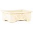 Maceta rectangular blanca para bonsái de Tokoname - 72 x 55 x 22 mm