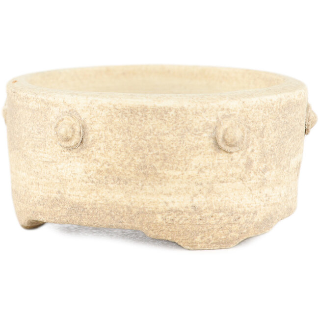 Maceta redonda blanca para bonsái de Tokoname - 50 x 50 x 25 mm