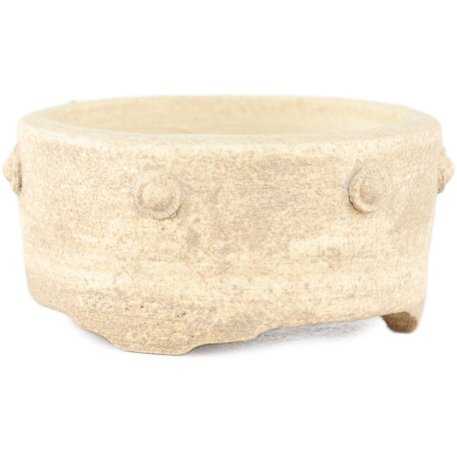 Runder weißer Bonsai-Topf von Tokoname - 50 x 50 x 25 mm