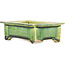 Pot à bonsaï rectangulaire vert de Tokoname - 117 x 76 x 39 mm