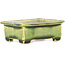 Pot à bonsaï rectangulaire vert de Tokoname - 72 x 55 x 27 mm