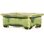 Pot à bonsaï rectangulaire vert de Tokoname - 72 x 55 x 27 mm