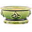 Round green bonsai pot by Tokoname - 65 x 65 x 33 mm