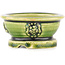 Round green bonsai pot by Tokoname - 65 x 65 x 33 mm