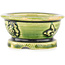 Pot à bonsaï rond vert de Tokoname - 65 x 65 x 33 mm