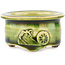 Pot à bonsaï rond vert de Tokoname - 57 x 57 x 32 mm